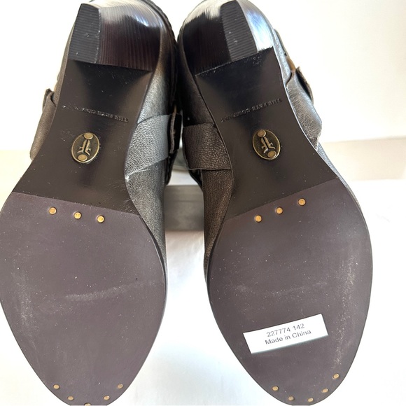 FRYE VICKI TALL GRAY DISTRESSED HARNESS BRAIDED LEATHER HIGH HEEL BOOTS NWT! Sz6 - Picture 11 of 13